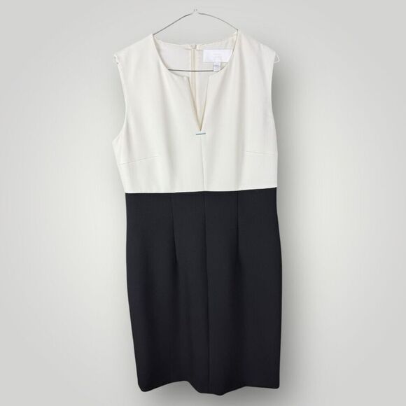 HUGO BOSS Daedalus Color Block Ponte Stretch Sheath Dress | NWOT | US Size 8 - Picture 5 of 9